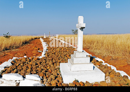 Ehemalige Schlachtfeld im Anglo-Boer Krieg, Spionkop, Kwazulu-Natal, Südafrika, Afrika Stockfoto