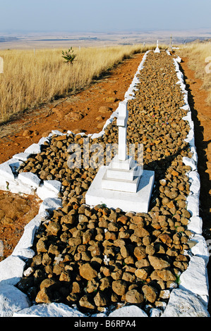 Ehemalige Schlachtfeld im Anglo-Boer Krieg, Spionkop, Kwazulu-Natal, Südafrika, Afrika Stockfoto