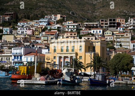 Angeln Boote Waterfront Vathy Samos Griechenland Stockfoto