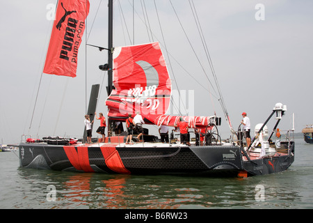 YACHTEN, DIE TEILNAHME AN VOLVO OCEAN RACE 2008 IN KOCHI, KERALA Stockfoto