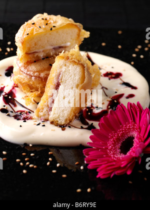 Gebackene Alaska Dessert redaktionelle Essen Stockfoto