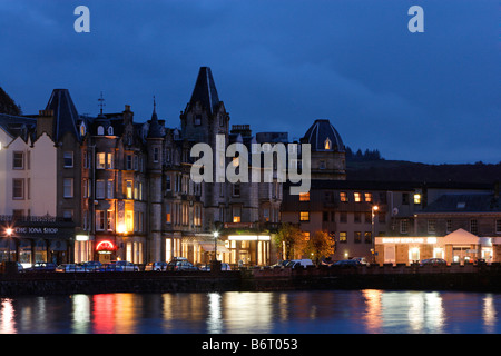 Oban Fischerei Hafen aus dem 18. Jahrhundert Stadt Zentrum typische Hafengebäuden Argyll Bute Scotland UK Stockfoto