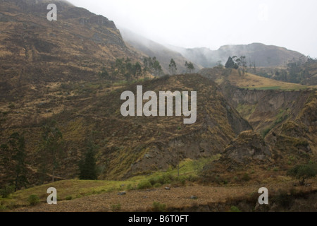 Malerische Landschaft in der Nähe von Sibambe von Riobamba Berg trainieren Provinz Chimborazo Ecuador Südamerika Stockfoto