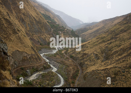 Malerische Landschaft in der Nähe von Sibambe von Riobamba Berg trainieren Provinz Chimborazo Ecuador Südamerika Stockfoto