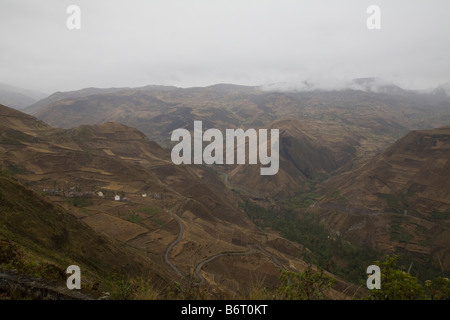 Malerische Landschaft in der Nähe von Sibambe von Riobamba Berg trainieren Provinz Chimborazo Ecuador Südamerika Stockfoto