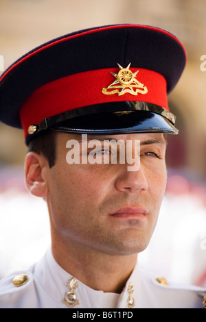 Soldat am 8. September Victory Day Feierlichkeiten, Valletta, Malta Stockfoto