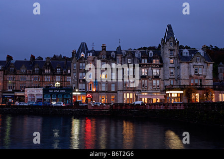 Oban Fischerei Hafen aus dem 18. Jahrhundert Stadt Zentrum typische Hafengebäuden Argyll Bute Scotland UK Stockfoto