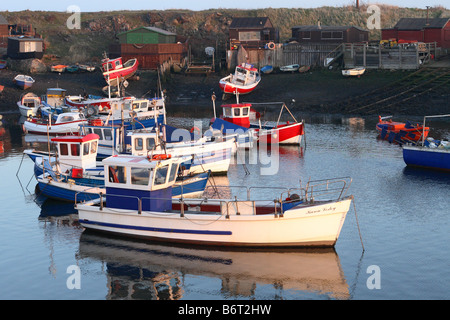 Abends Sonnenuntergang Dämmerung über Paddys Loch Hafen an der südlichen Gare des Flusses Tees bei Teesmouth in der Nähe von Redcar Teesside Stockfoto