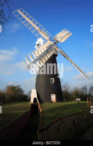 Polkey Entwässerung-Mühle bei Reedham, Norfolk, Großbritannien. Stockfoto