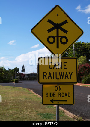 Zuckerrohr-Eisenbahn Stockfoto