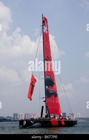 YACHTEN, DIE TEILNAHME AN VOLVO OCEAN RACE 2008 IN KOCHI, KERALA Stockfoto