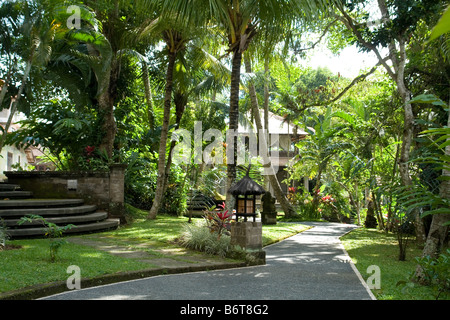 Gärten des Agung Rai Museum of Art in Ubud (Bali - Indonesien). Les Jardins du Musée Agung Rai, À Ubud (Bali - Indonésie). Stockfoto