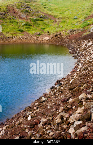 Kerid Vulkankrater Island Stockfoto