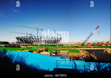 Bau des Olympiastadions für die Olympischen Spiele 2012 in London Stockfoto