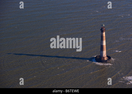 Luftaufnahme von Morris Island Lighthouse in Charleston South Carolina Stockfoto