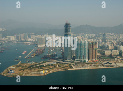 Neue Entwicklungen in Hongkong von West Kowloon entfernt. Stockfoto