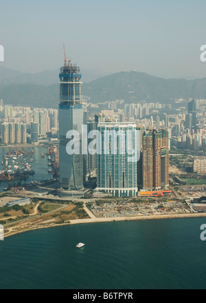 Neue Entwicklungen in Hongkong von West Kowloon entfernt. Stockfoto