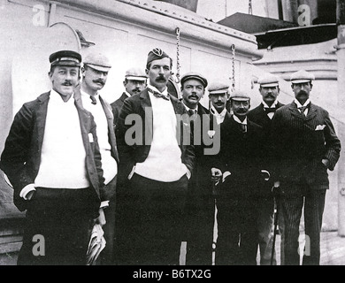 DER JAMESON RAID 1896 Arzt Leander Starr Jameson 4. von links mit anderen Mitgliedern des Raid Rückkehr nach England für Testversion Stockfoto