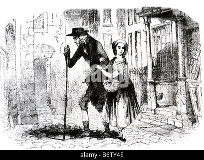 THE OLD CURIOSITY SHOP Little Nell mit ihrem Großvater nach dem Roman von Charles Dickens Stockfoto