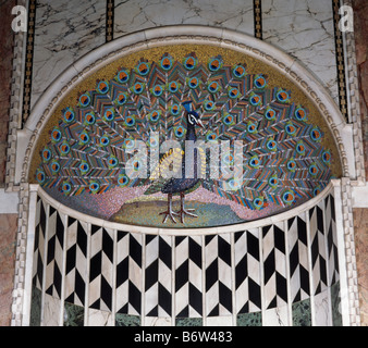 Peacock Mosaik Westminter Kathedrale Stockfoto