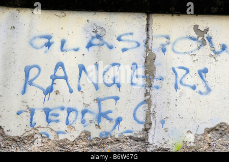 Berlin wall Glasgow Rangers Graffiti Deutschland Deutschland schottischen Fußball-Nationalmannschaft Stockfoto