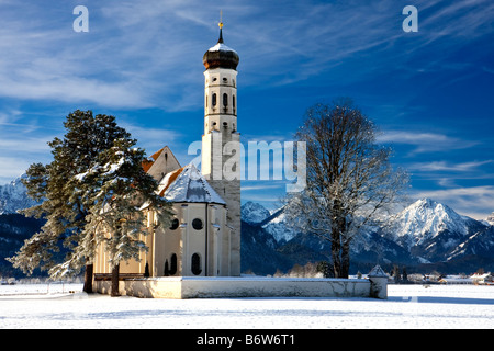 St. Coloman Kirche in der Nähe von Füssen, Bayern Stockfoto