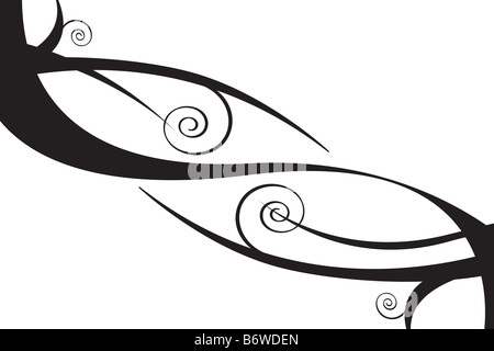 Einige fließenden Laub mit viel Textfreiraum Stockfoto