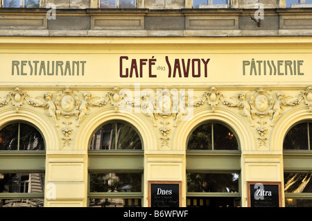 Cafe Savoy auf Vitezna Straße Prag Tschechische Republik Stockfoto