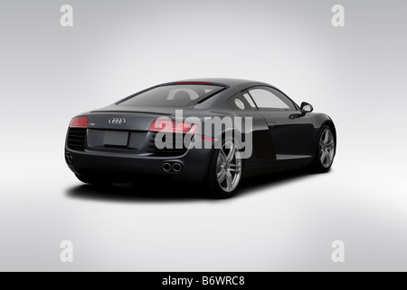 2008 Audi R8 in grau - Winkel Rückansicht Stockfoto