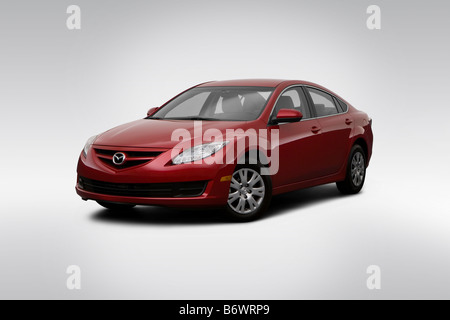 2009 Mazda MAZDA6 Sport ich rot - Winkel-Vorderansicht Stockfoto