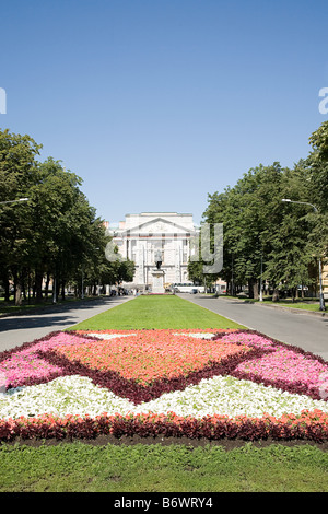 Blumen in einem Garten in St. petersburg Stockfoto