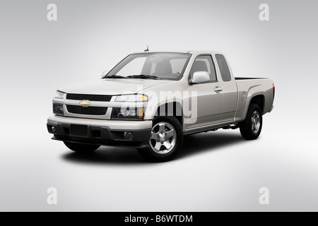 2009 Chevrolet Colorado LT in Silber - Winkel-Vorderansicht Stockfoto