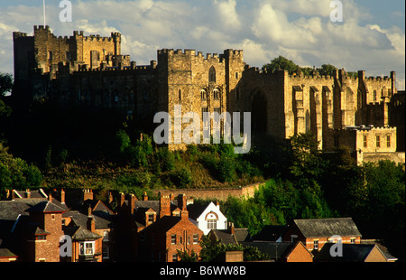 Durham Castle bei Sonnenuntergang, Durham City, County Durham Stockfoto