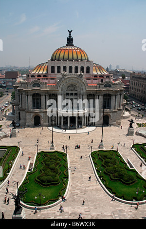 Mexiko, Mexiko-Stadt. Palacio de Bellas Artes ("Palast der schönen Künste") ist das wichtigste Opernhaus von Mexiko-Stadt Stockfoto