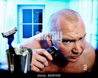 Mann, rasieren Stockfoto