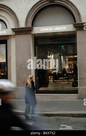 Giorgio Armani Shop Via Montenapoleone Mailand Stockfoto