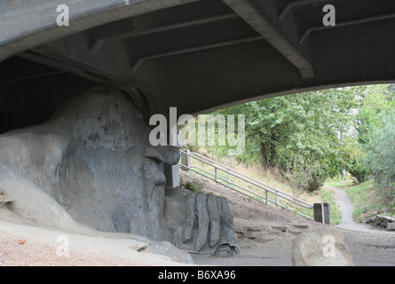 Fremont Troll unter Aurora Brücke Seattle Washington Oktober 2006 Stockfoto