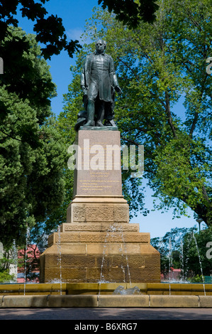 Denkmal zum Sir John Franklin Gouverneur von Tasmanien und Arctic Explorer in Franklin Square in Hobart Stockfoto