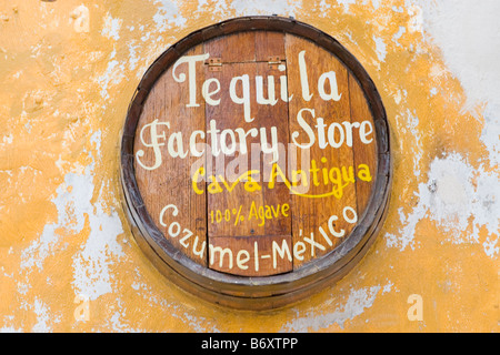 Tequila Factory Store in Cozumel Mexiko Stockfoto