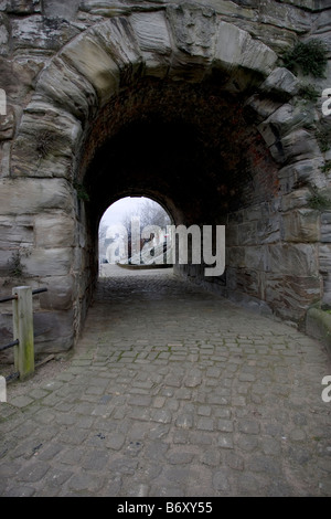Blick auf die Brücke von Ironbridge, die Welten erste Brücke aus Eisen und jetzt zum Weltkulturerbe Stockfoto