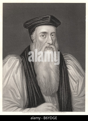 Thomas Cranmer (2 Juli 1489 – 21 März 1556) war ein Führer der englischen Reformation und Erzbischof von Canterbury in der rei Stockfoto