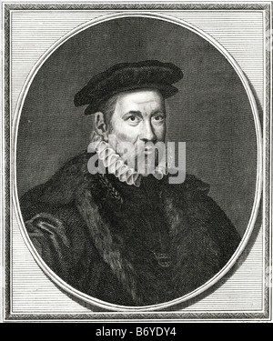 Sir Nicholas Bacon 28 Dezember 1510 20 Februar 1579 englische Politiker während Lord Keeper des großen Siegels Stockfoto