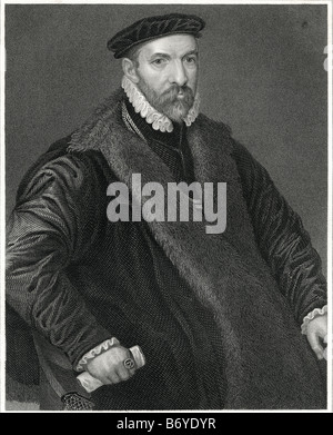 Sir Nicholas Bacon (28 Dezember 1510-20 Februar 1579) war ein englischer Politiker Lord Keeper des großen Siegels Stockfoto