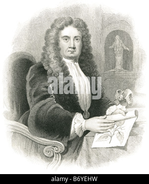 Sir Hans Sloane, 1. Baronet, PRS (16. April 1660 – 11. Januar 1753) war ein Ulster-Scot Arzt und Sammler, Stockfoto