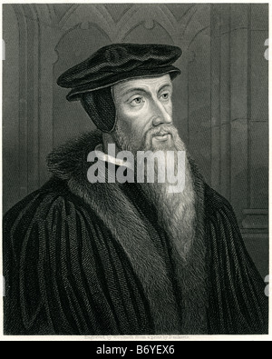 John Calvin (Né Jean Cauvin; 10 Juli 1509 – 27 Mai 1564) war ein einflussreicher französischer Theologe und pastor Stockfoto