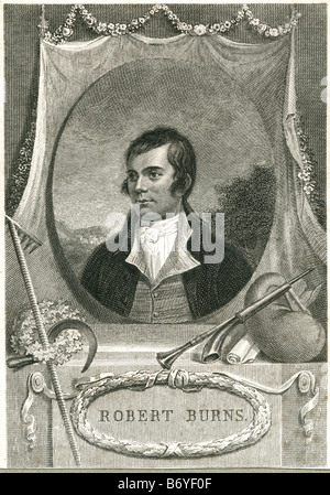 Robert Burns (25. Januar 1759 – 21. Juli 1796) (auch bekannt als Lieblingssohn Rabbie Burns, Schottland, der Pflüger-Dichter Stockfoto