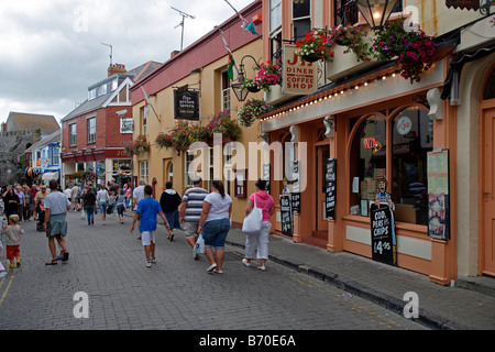 Tenby Stadtmitte typische Gebäuden Pembrokeshire Wales UK Stockfoto