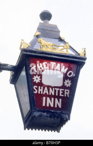 Das Tam o ' Shanter Inn, Ayr, Schottland UK Pub Lampe ungewöhnliche Innsign Zeichen OShanter überhängenden Straße schottische Literatur Literatur Stockfoto