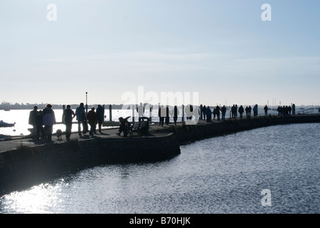 Emsworth Hafen am Weihnachtstag 2008 Stockfoto