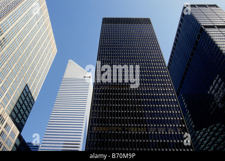 Seagram Building Park Avenue zwischen 52. Und 53. Straße und Citigroup Building, (Citibank), (Citi), Lexington Avenue. New York City USA. Wolkenkratzer Stockfoto